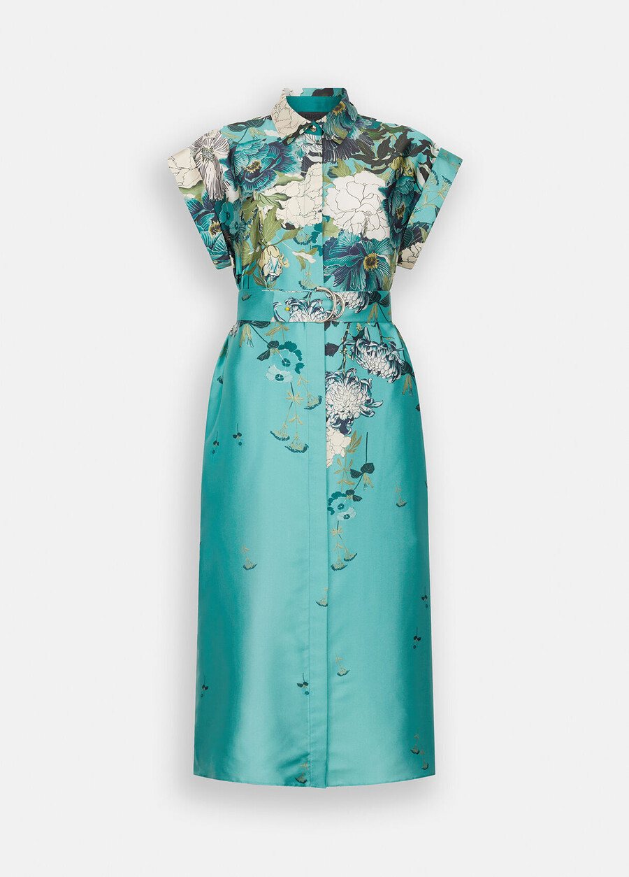 robe chemise en sergé imprimé
