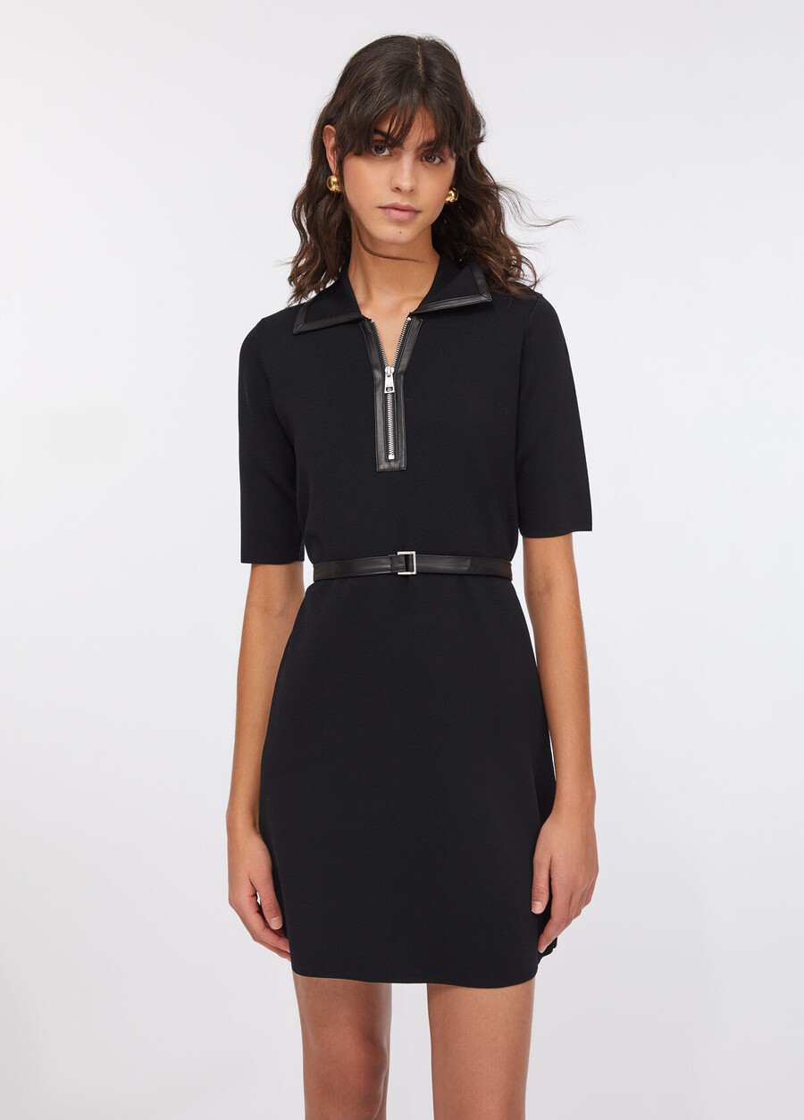 robe en maille avec ceinture