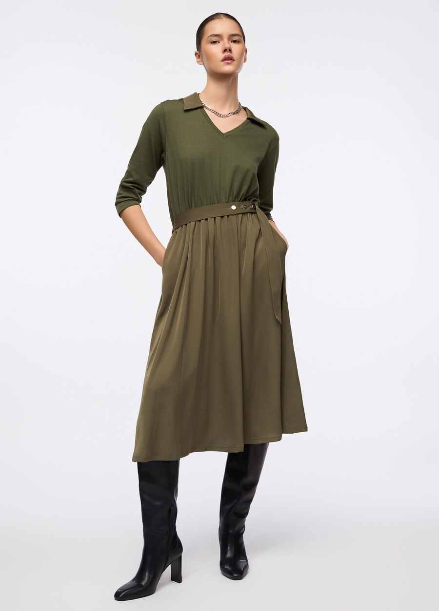 robe midi avec ceinture