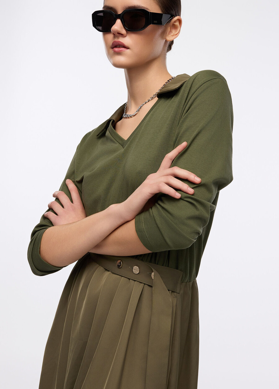 robe midi avec ceinture