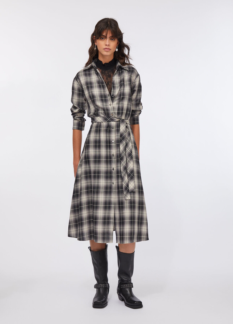 robe longue à carreaux