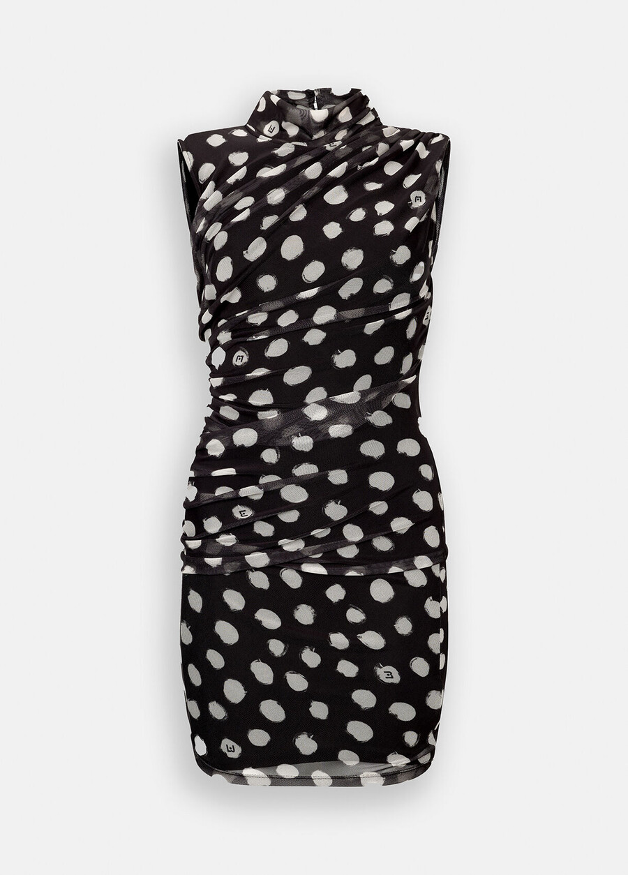 robe courte à pois