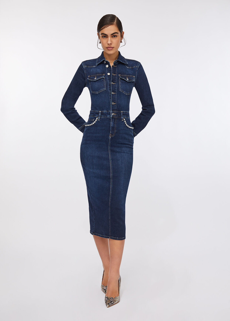 robe chemise en jean