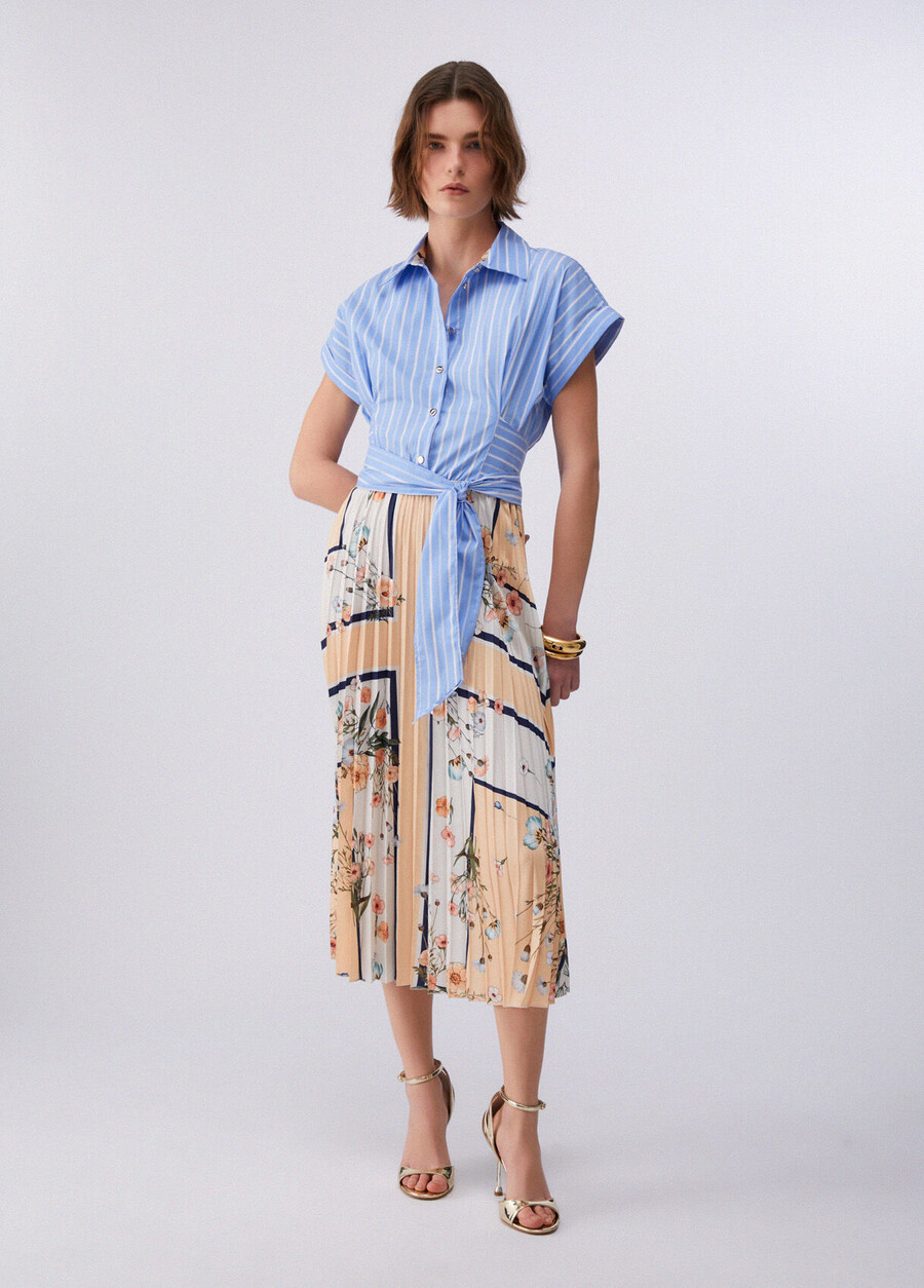 robe midi plissée