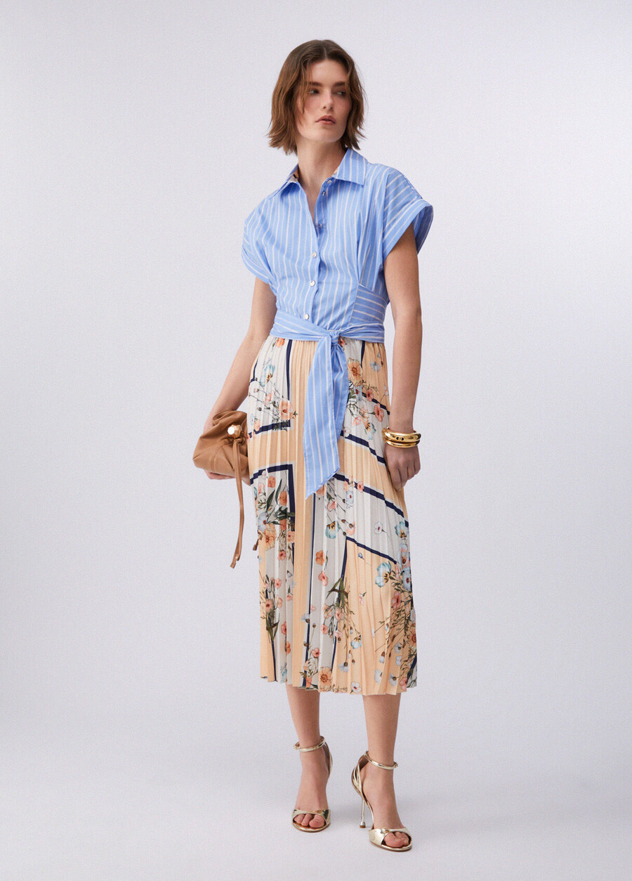 robe midi plissée