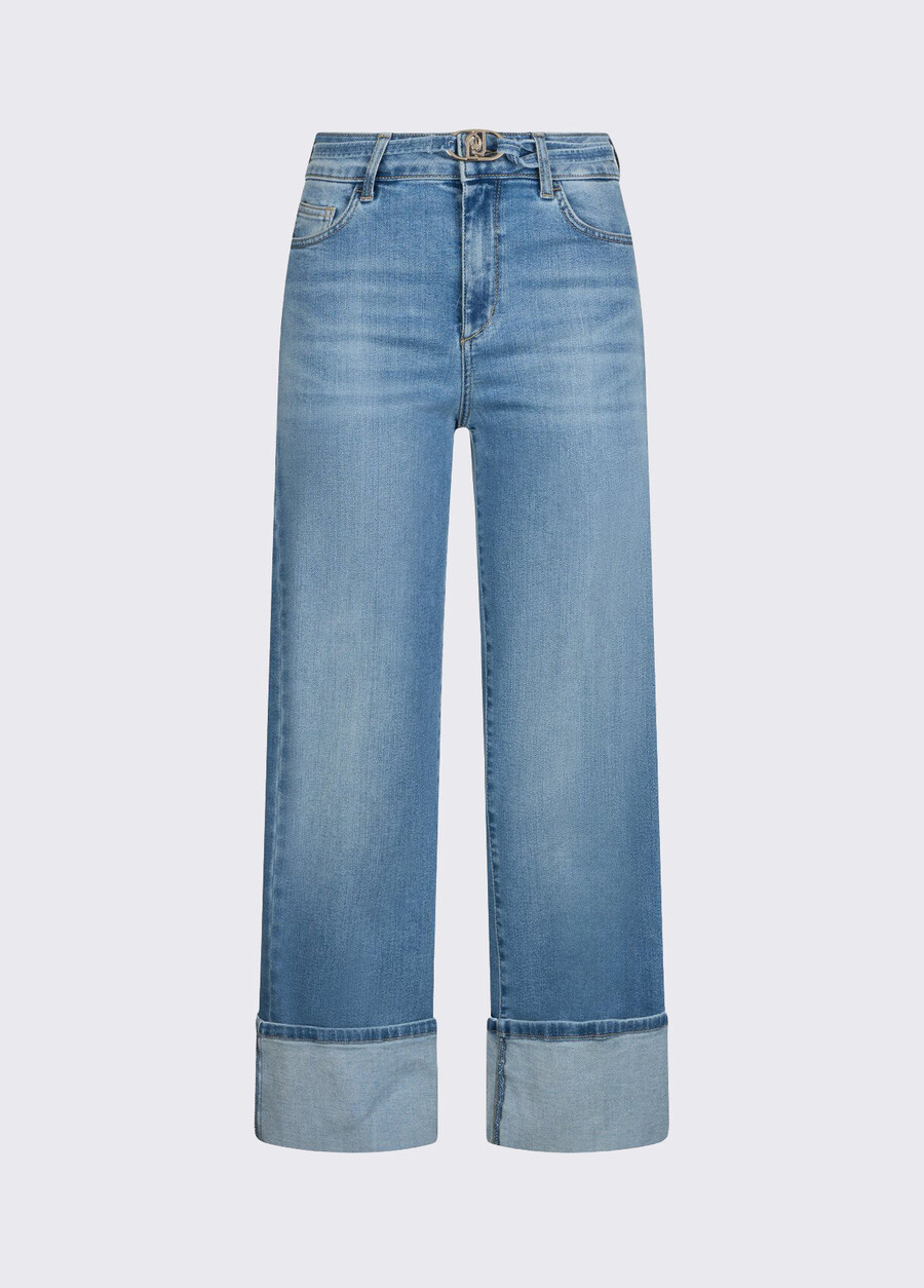 jeans évasés à revers