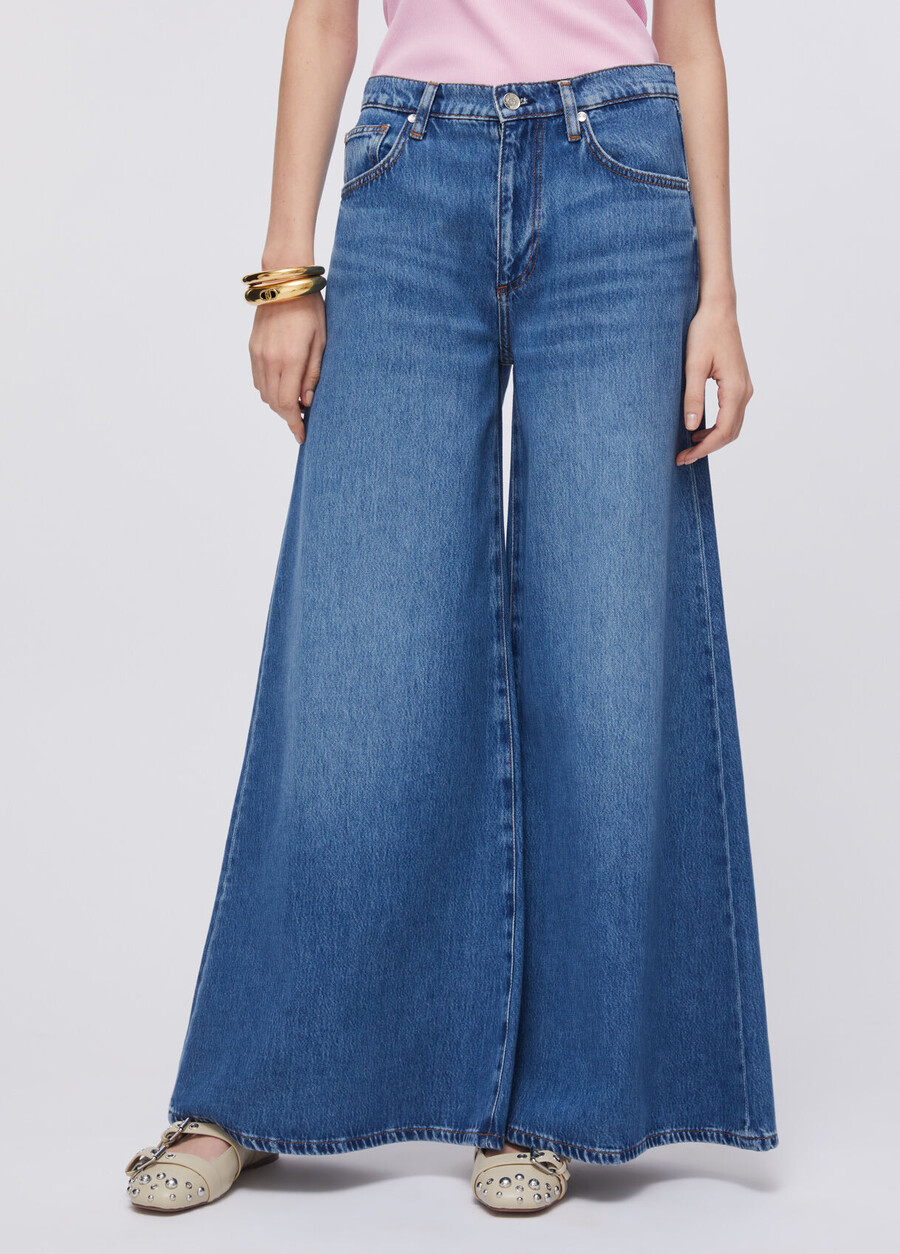 jean taille haute super évasé