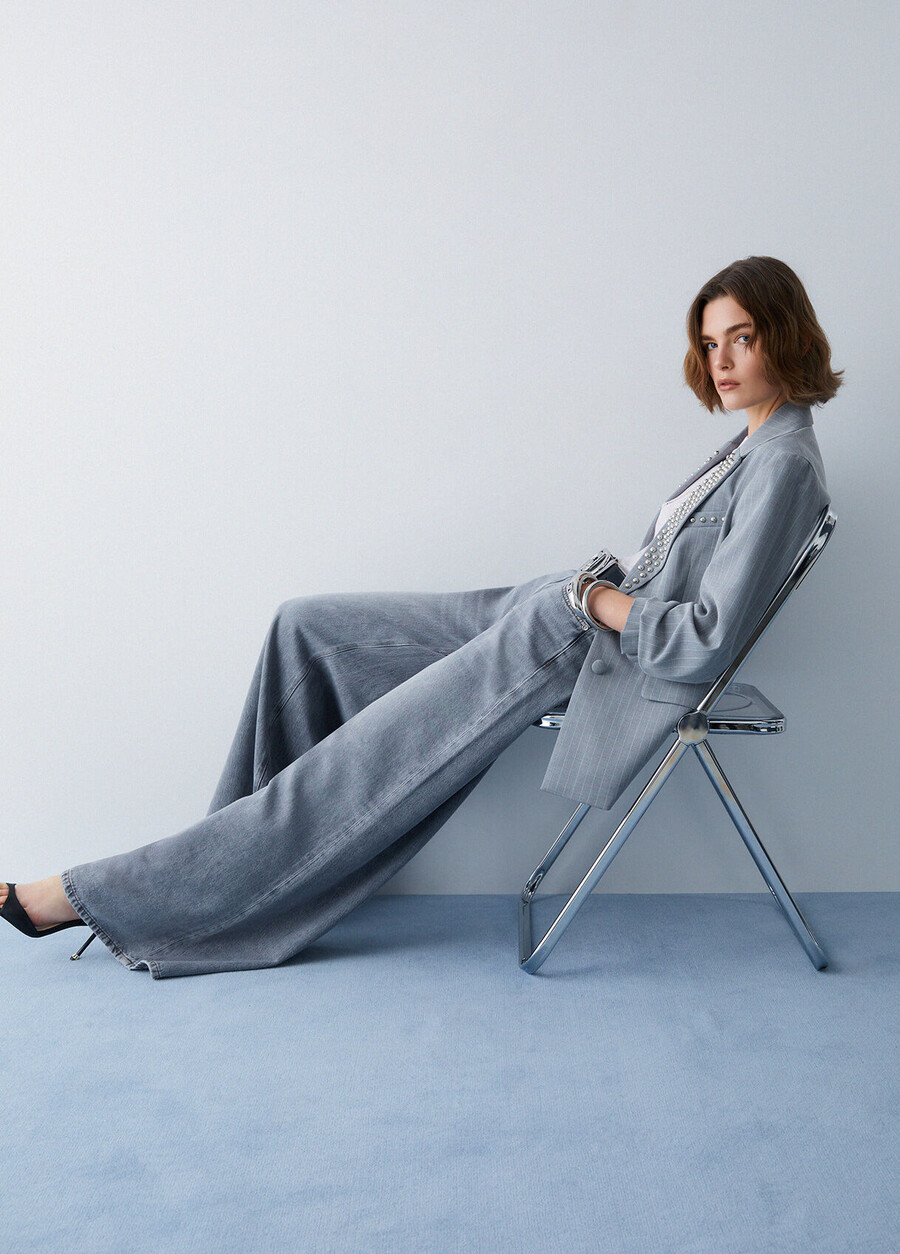 jean taille haute super évasé