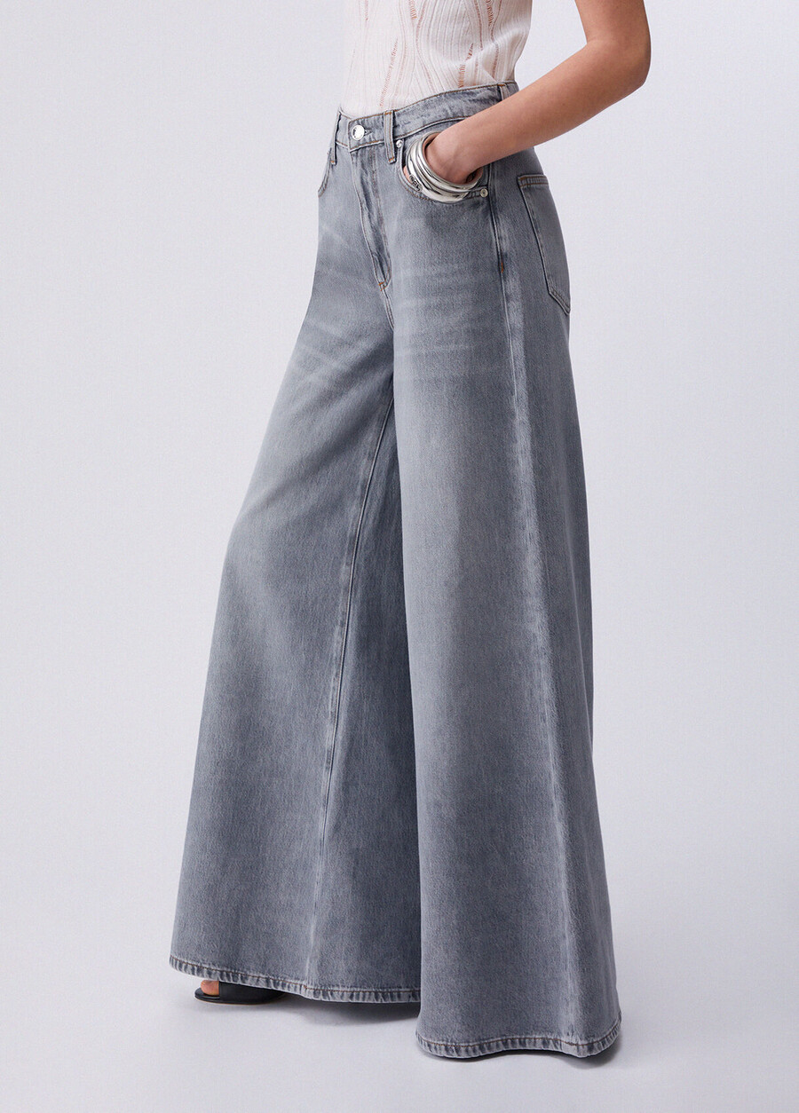 jean taille haute super évasé