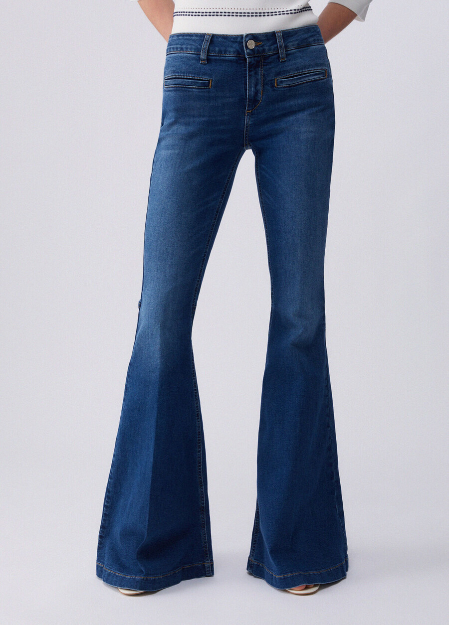 jean taille basse super évasé