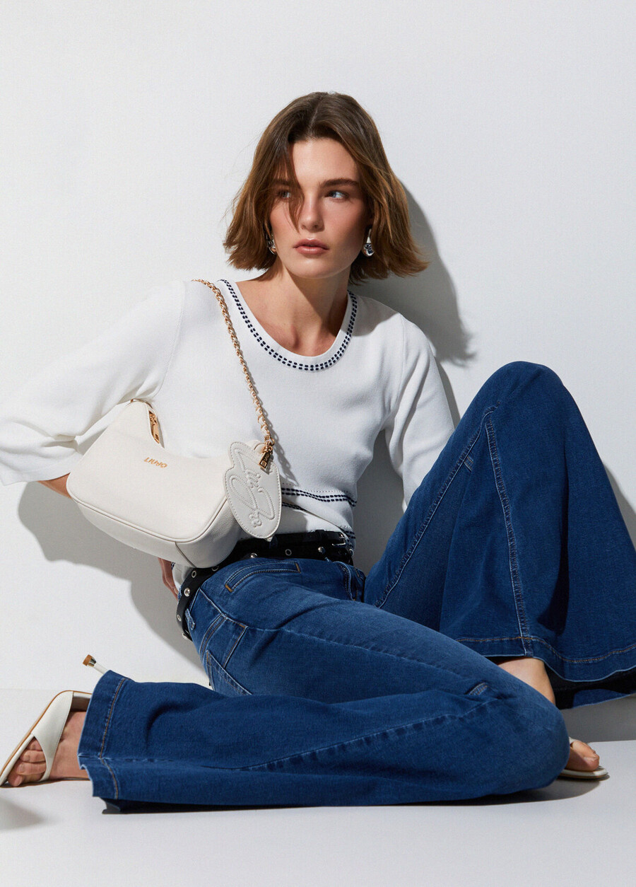 jean taille basse super évasé
