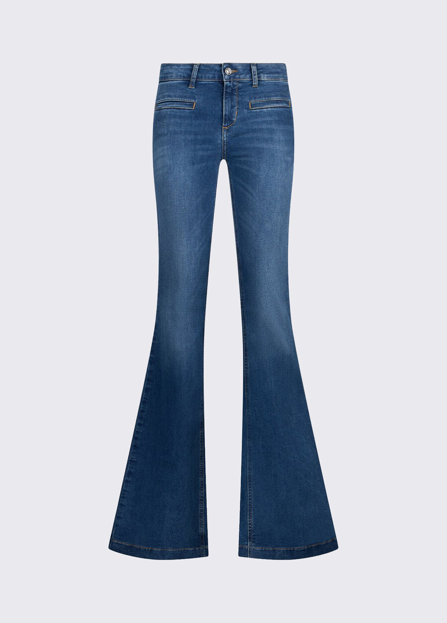 jean taille basse super évasé