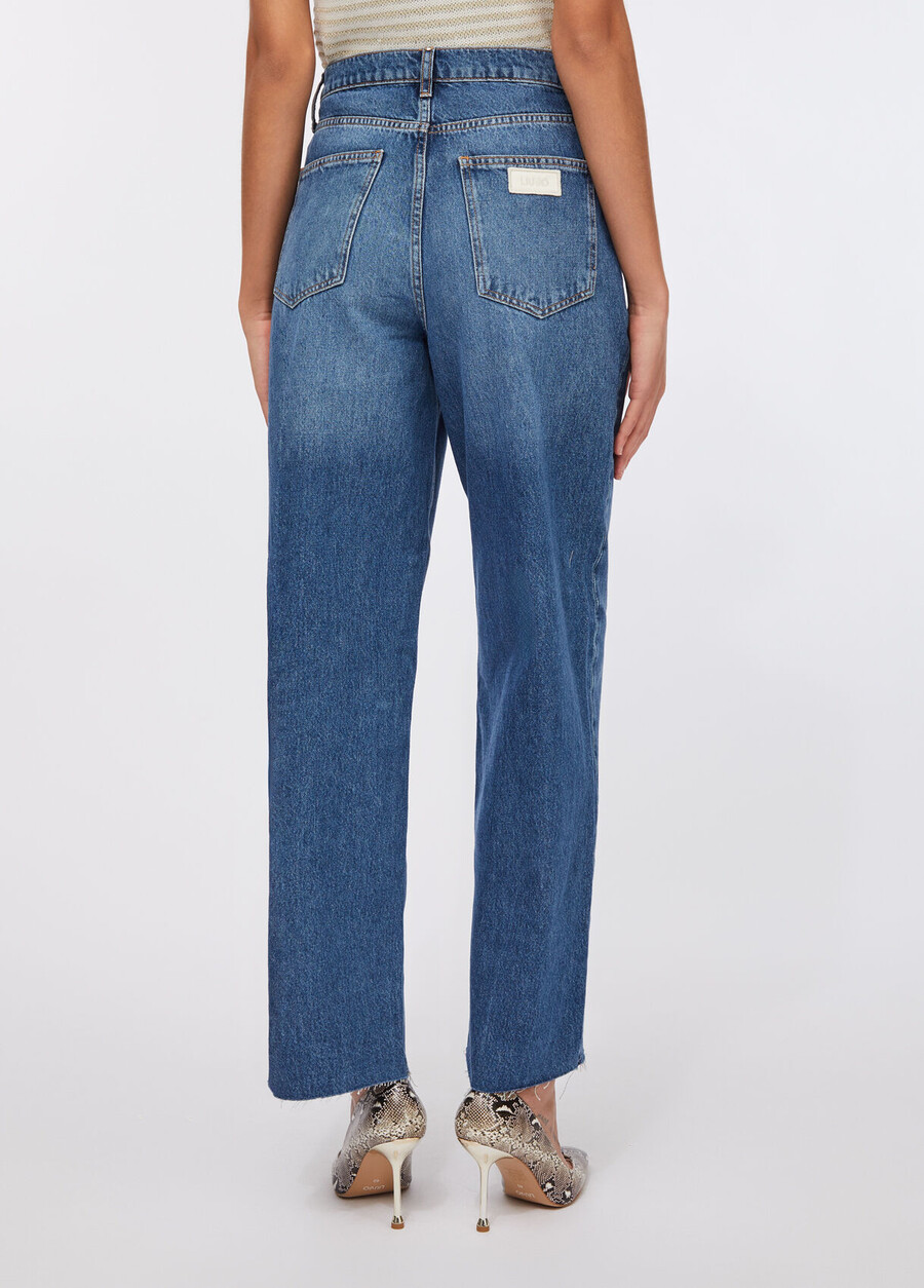 jean taille basse à jambes larges