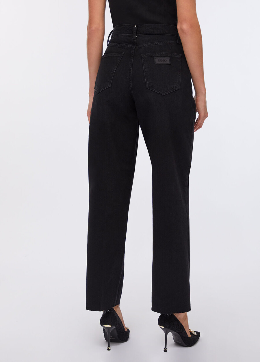 jean taille basse à jambes larges
