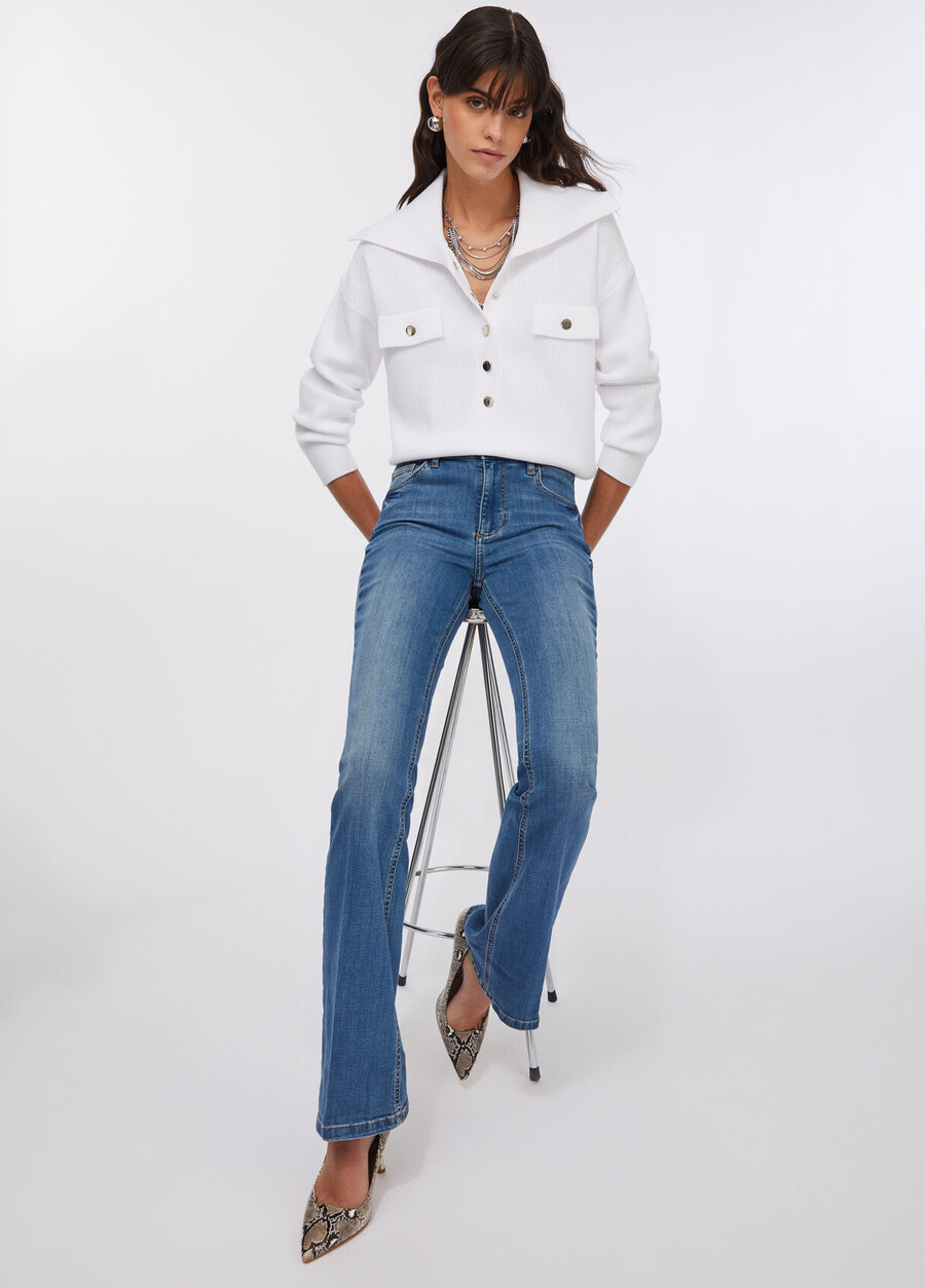 jean évasé bottom up