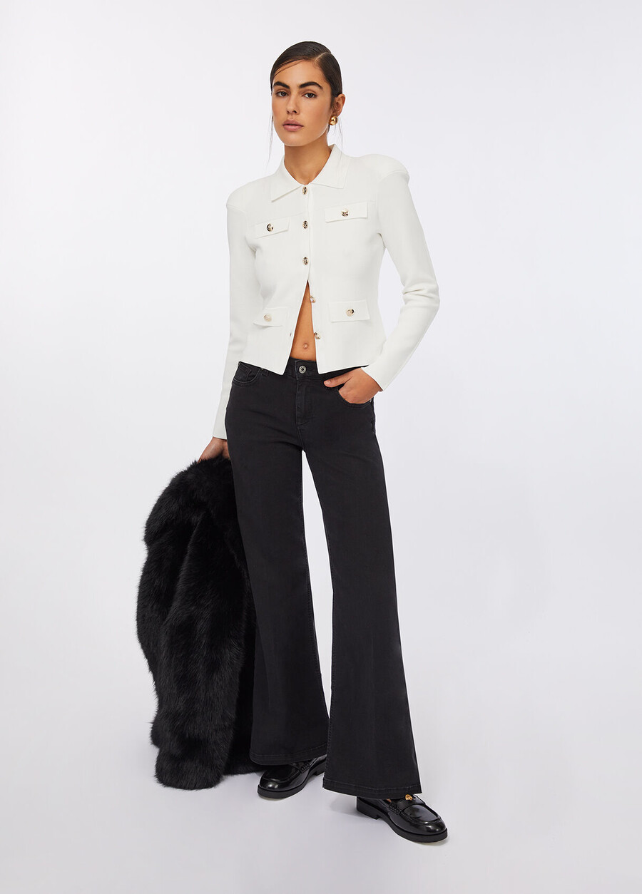 jean évasé taille haute