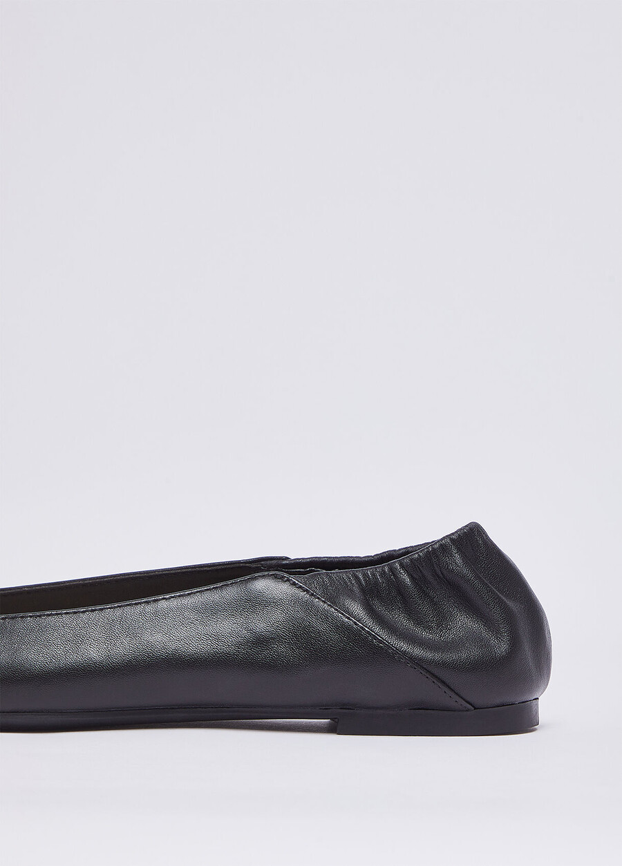ballerines en cuir avec logo