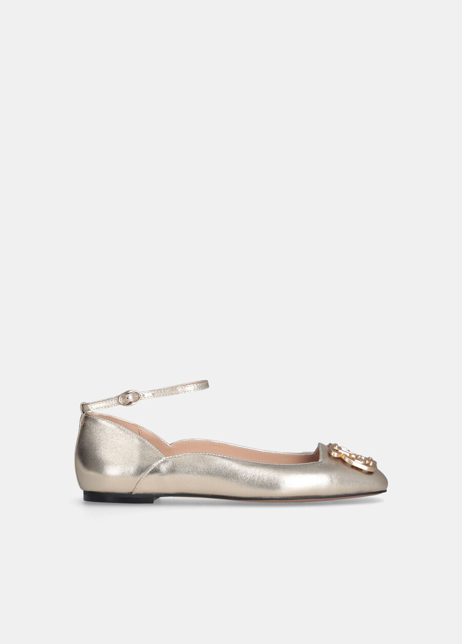ballerines à effet métallique