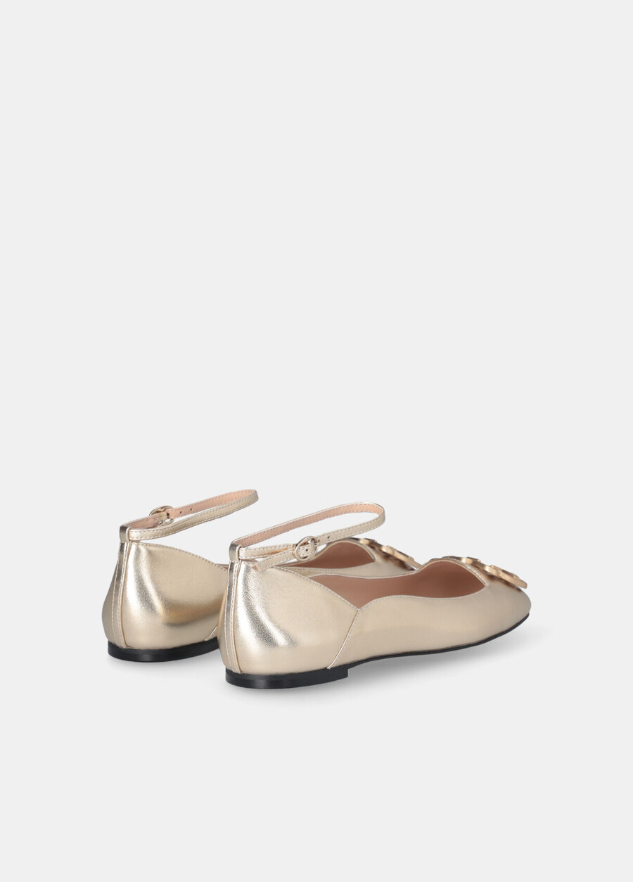 ballerines à effet métallique