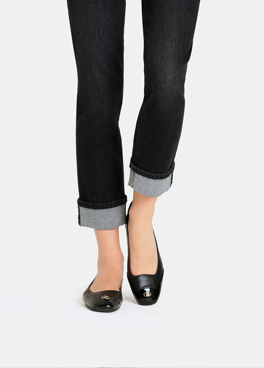 ballerines en cuir nappa