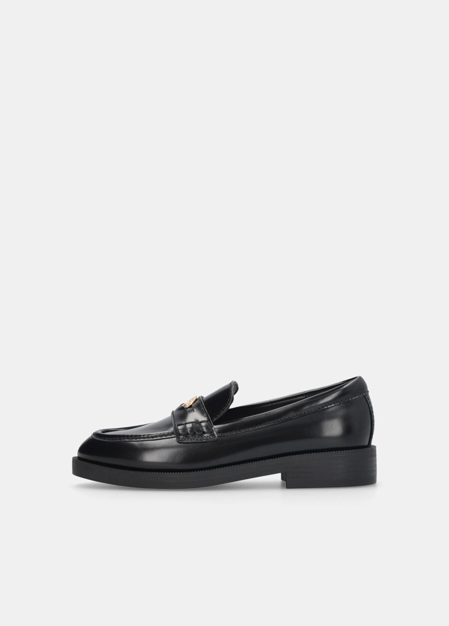 mocassins en cuir abrasé