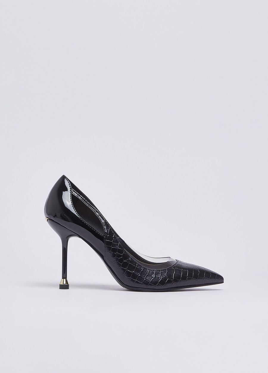 escarpins à imprimé crocodile