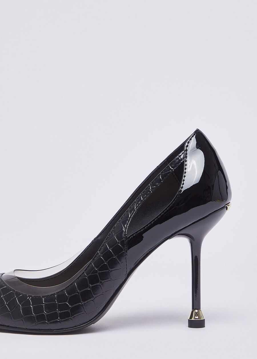 escarpins à imprimé crocodile