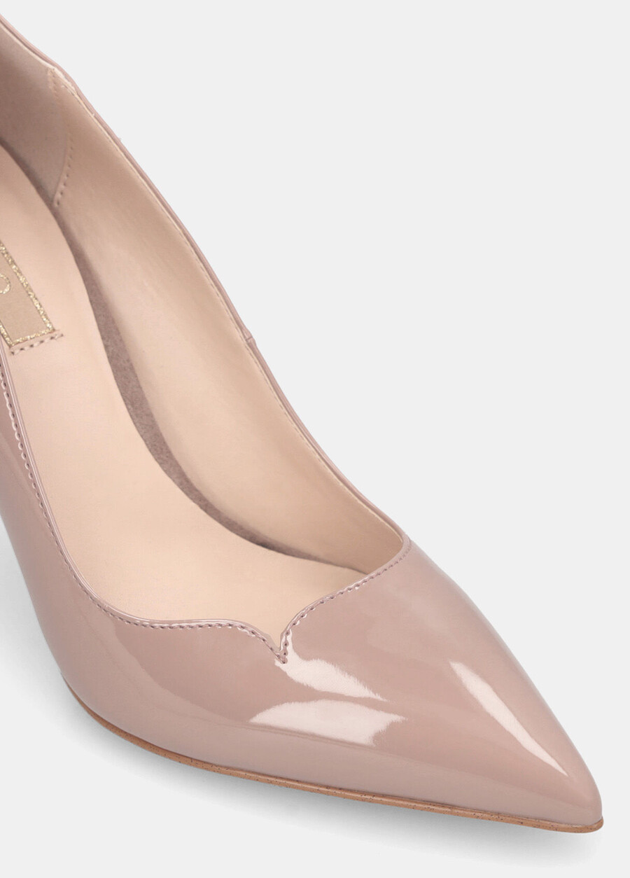 escarpins en cuir verni