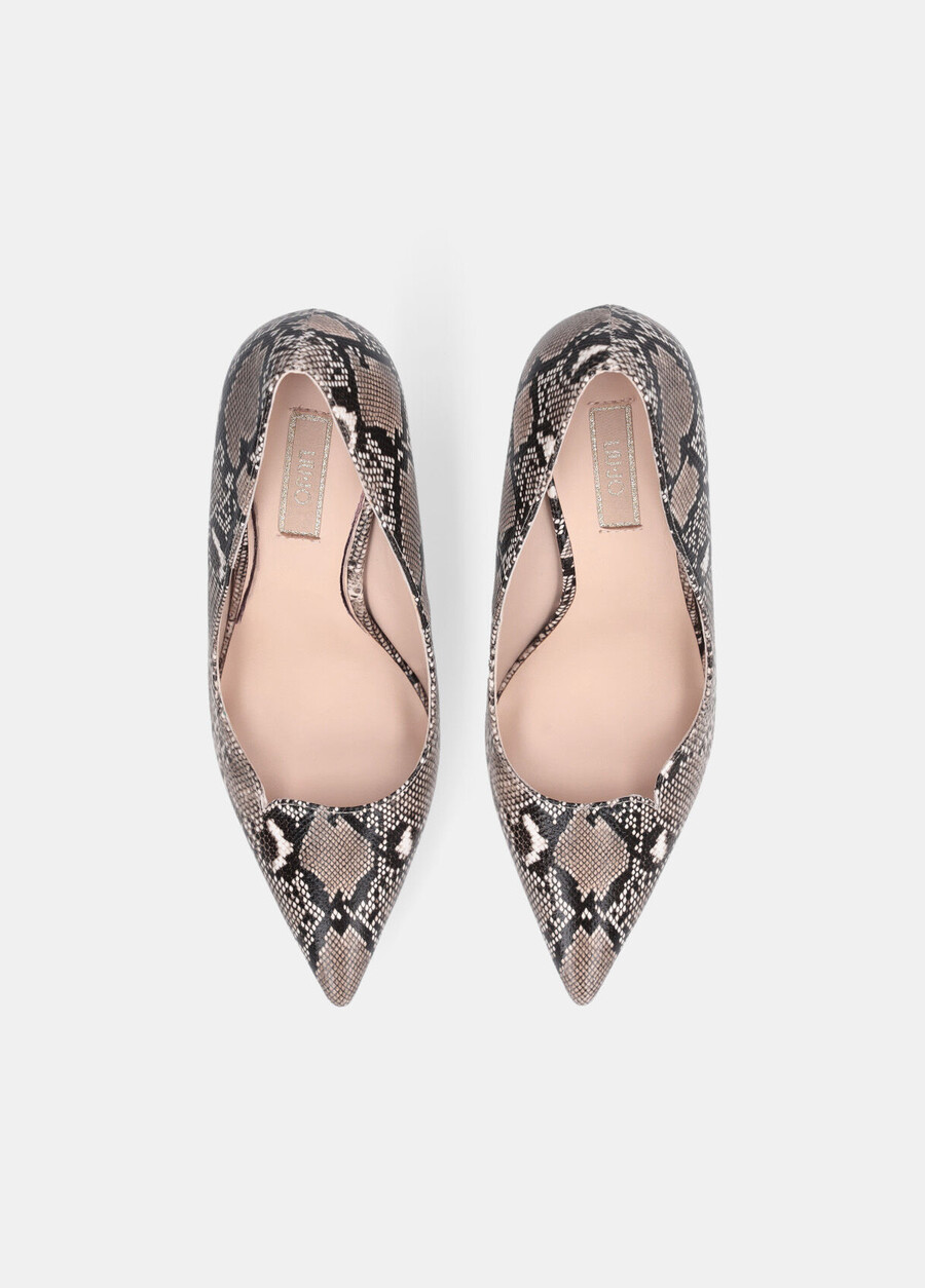escarpins imprimé serpent