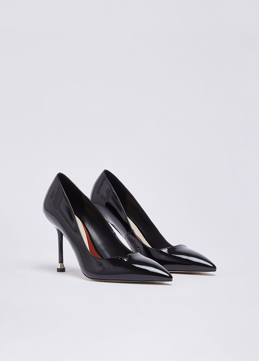 escarpins en cuir verni
