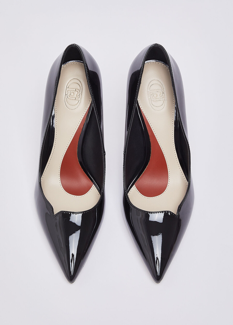 escarpins en cuir verni