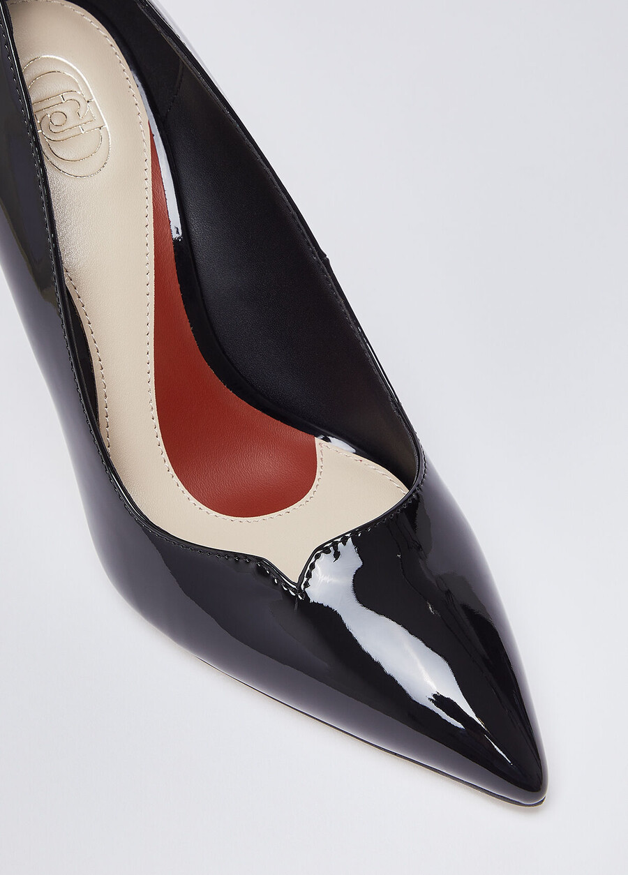 escarpins en cuir verni