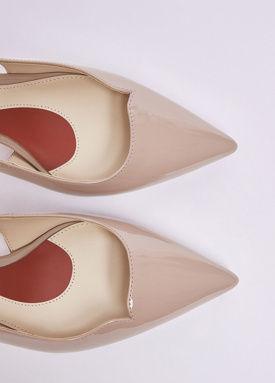 escarpins en cuir verni