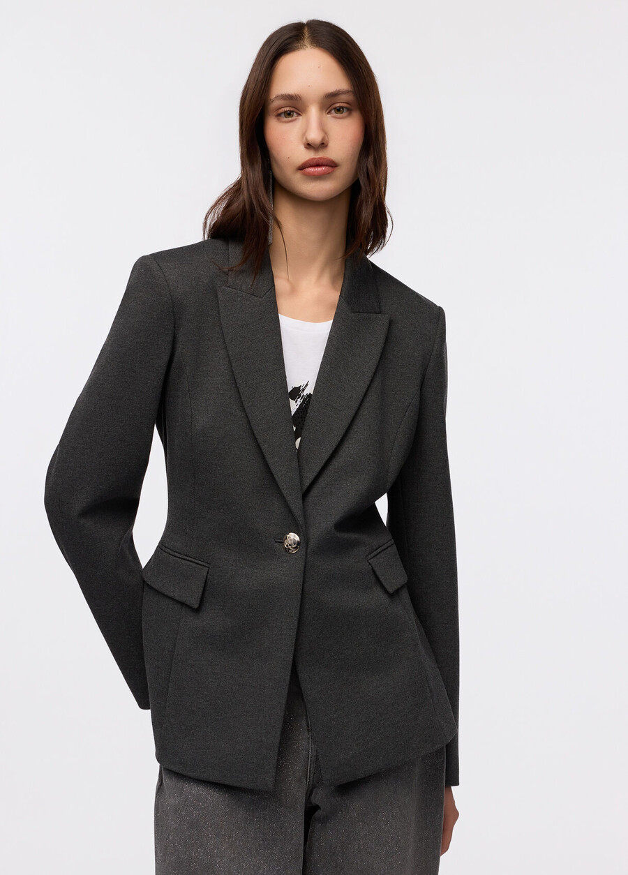 blazer avec détail de broche