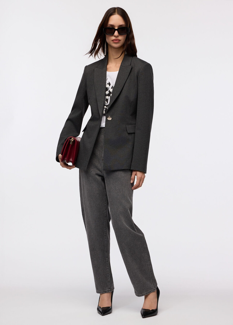 blazer avec détail de broche