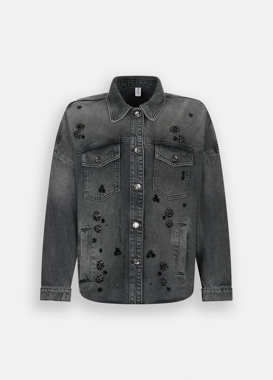 veste en jean ornée de strass