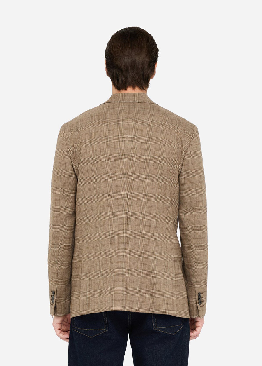blazer en laine à carreaux prince de galles