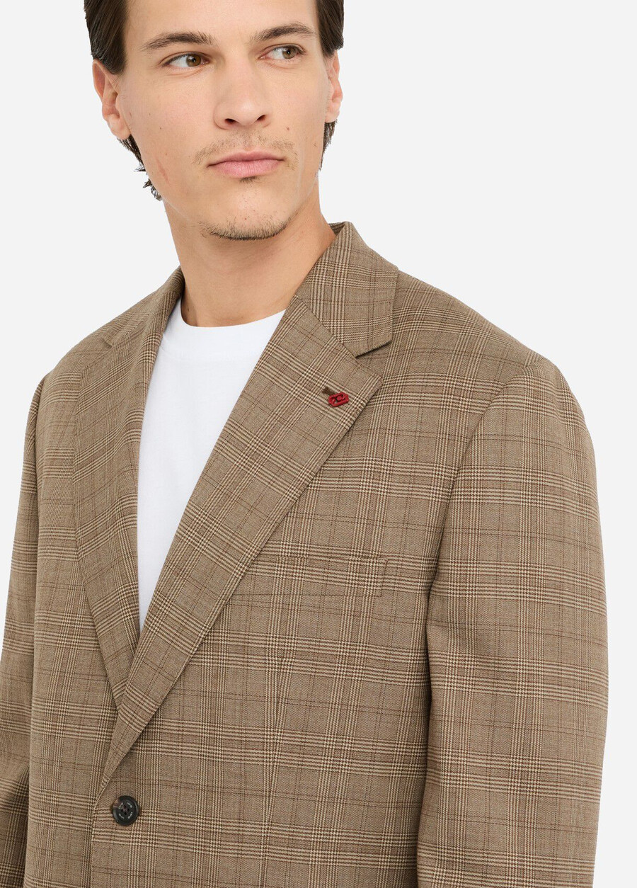 blazer en laine à carreaux prince de galles