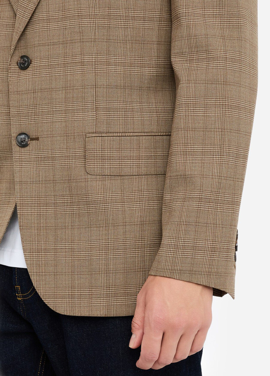 blazer en laine à carreaux prince de galles