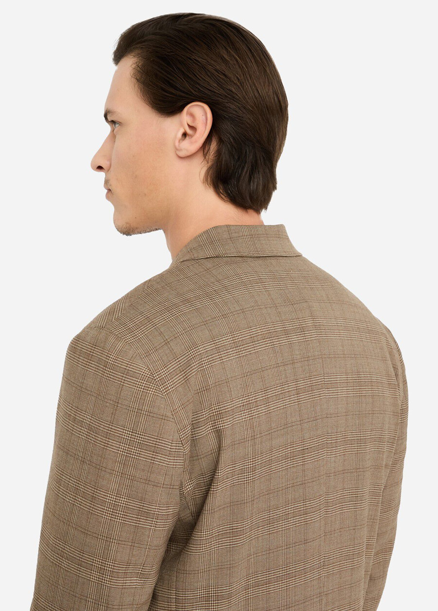 blazer en laine à carreaux prince de galles