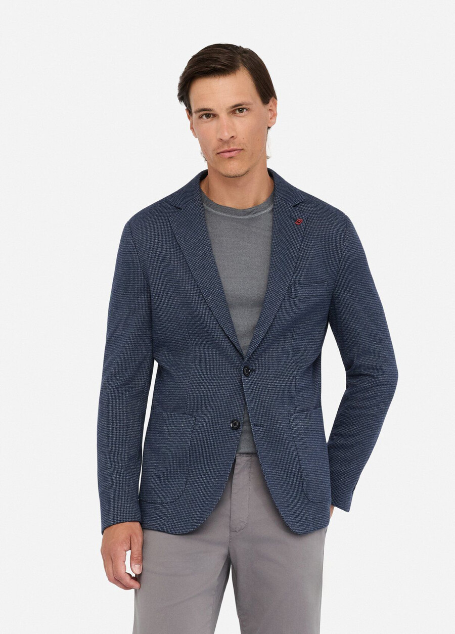 blazer en coton pied-de-poule