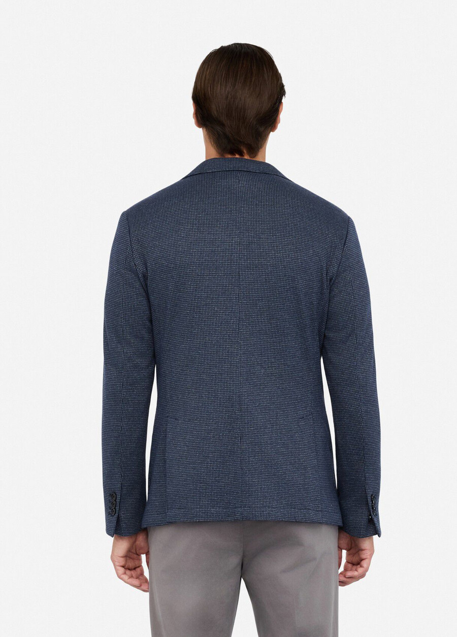 blazer en coton pied-de-poule