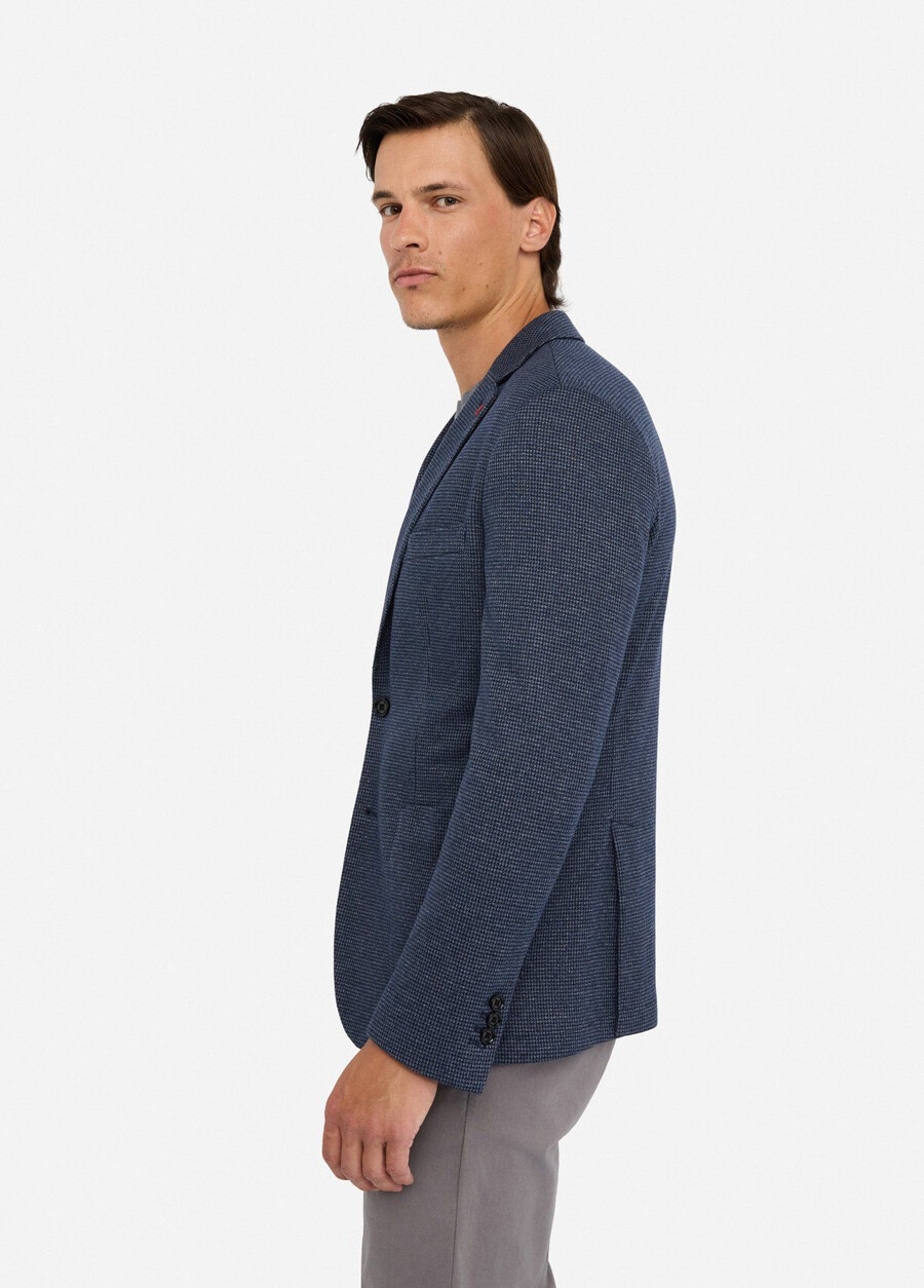 blazer en coton pied-de-poule