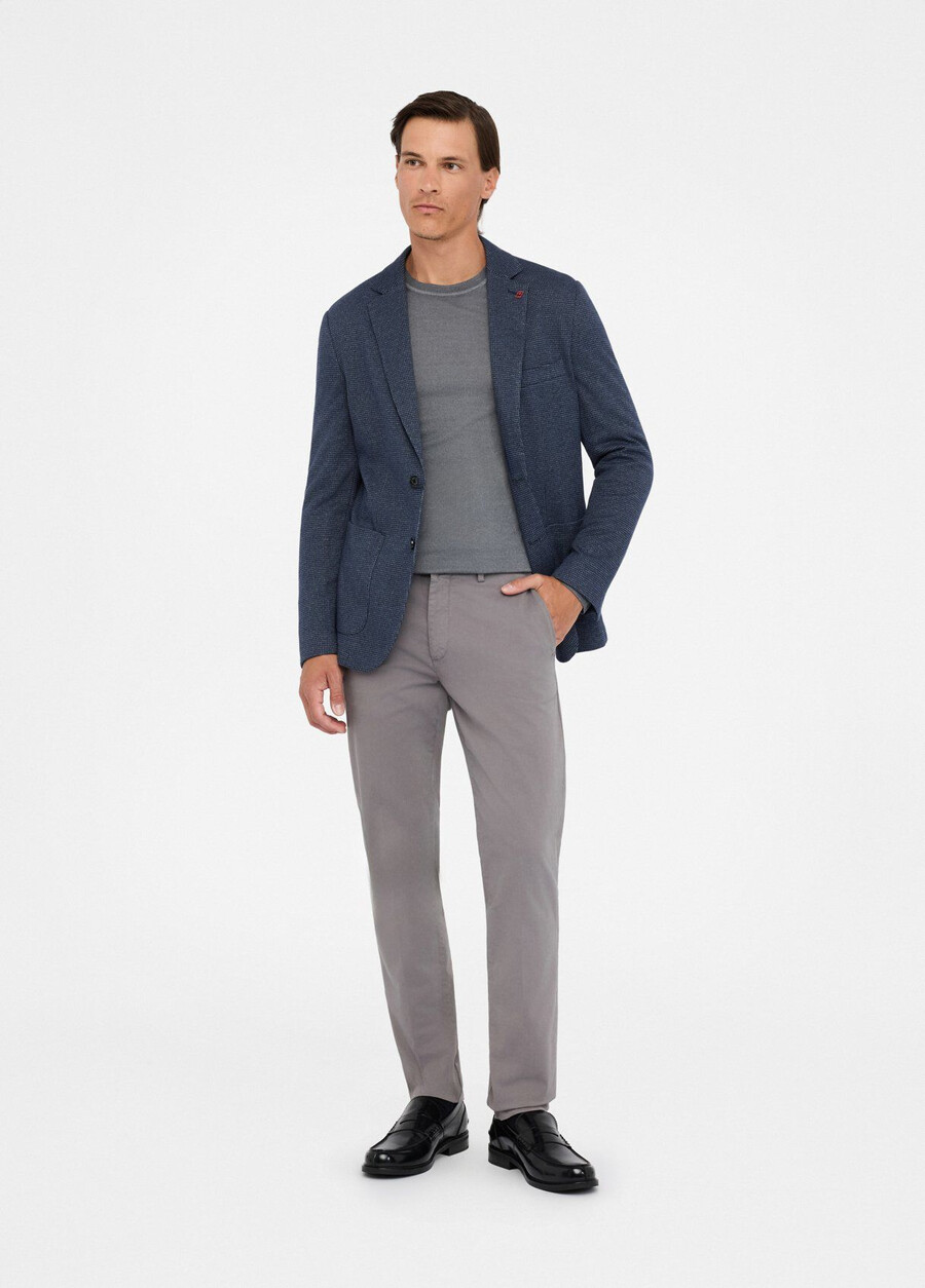 blazer en coton pied-de-poule