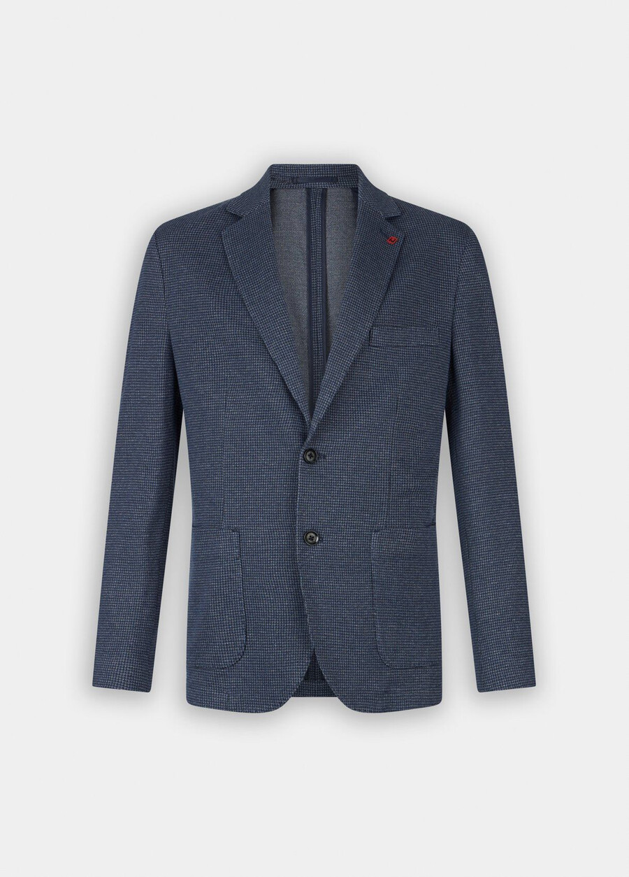 blazer en coton pied-de-poule