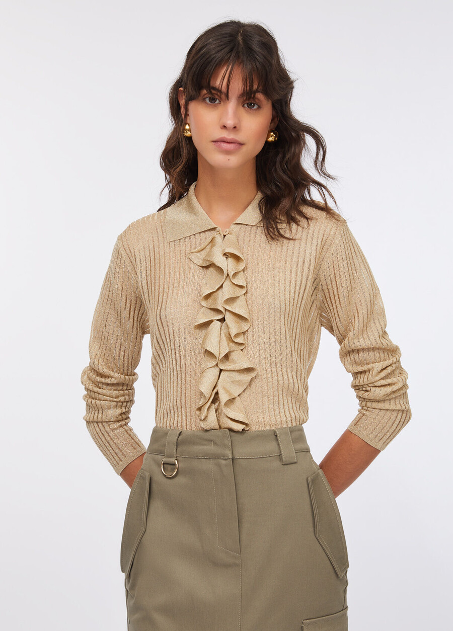 chemise en maille lurex