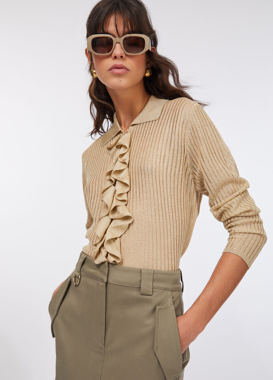 chemise en maille lurex