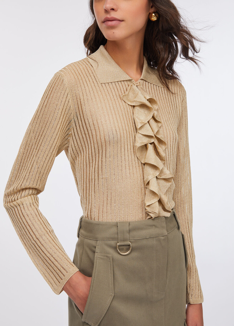 chemise en maille lurex