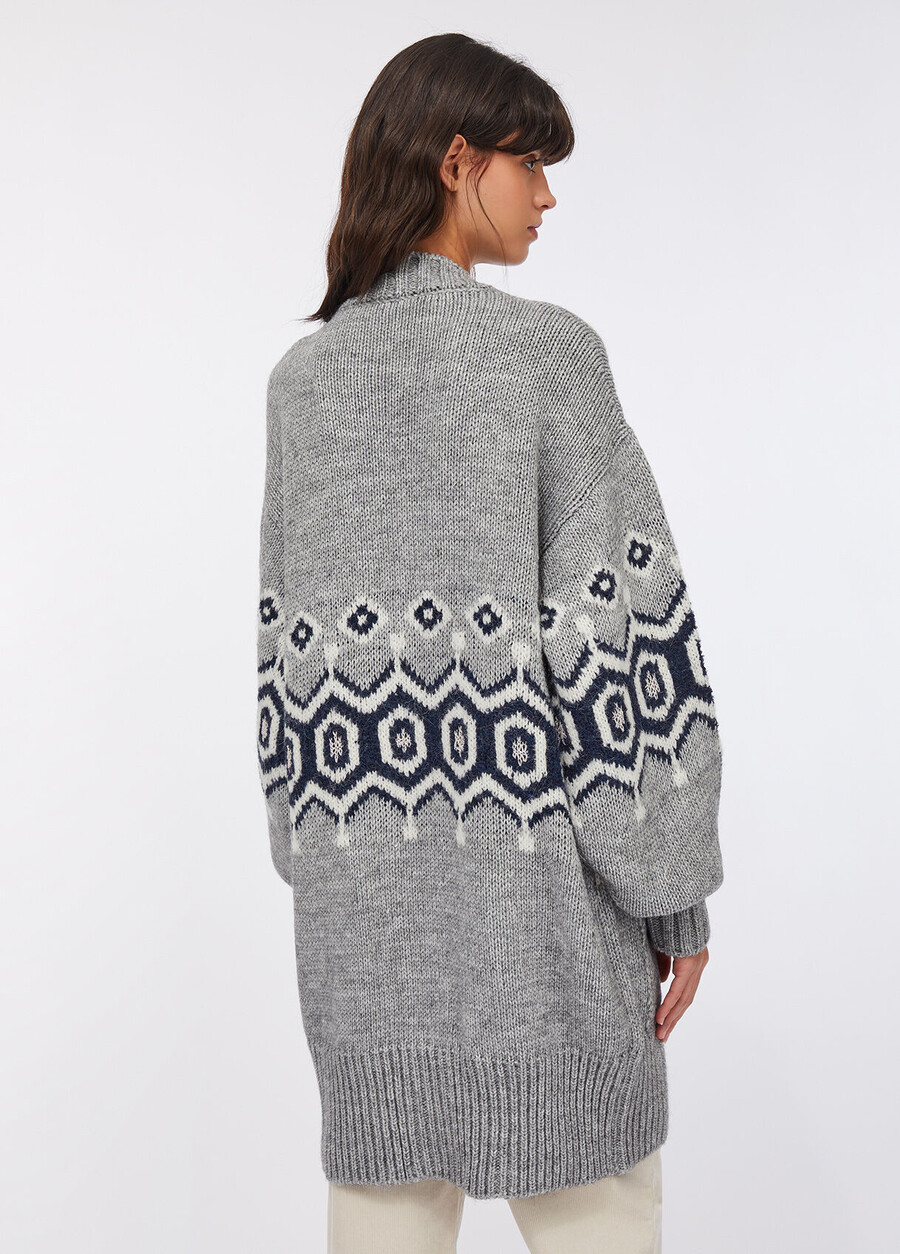 gilet en jacquard dalpaga et de laine