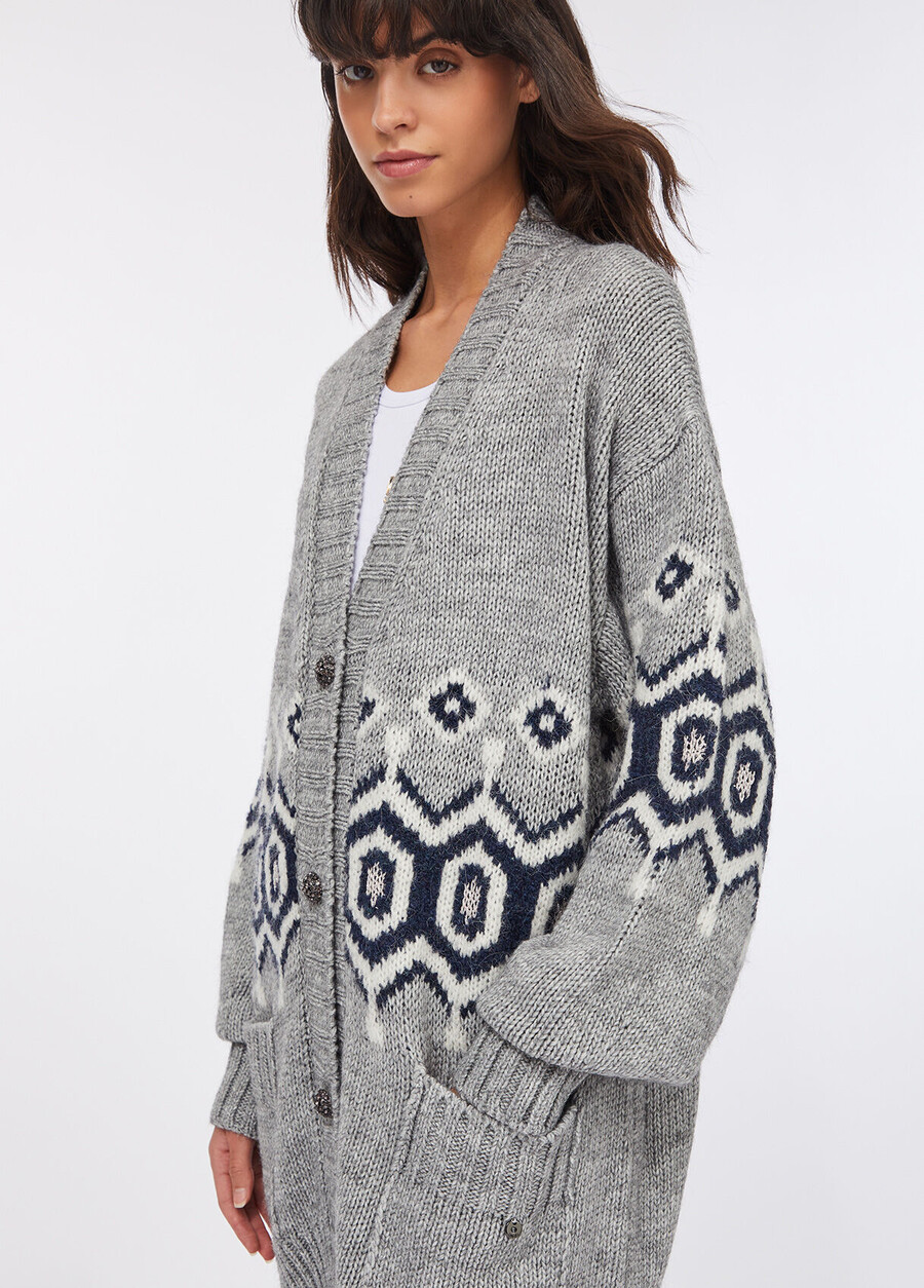 gilet en jacquard dalpaga et de laine